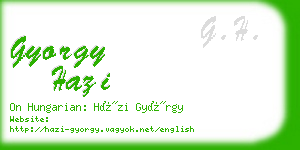 gyorgy hazi business card